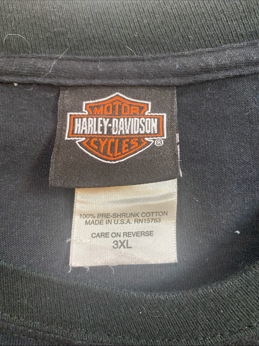 Harley-Davidson Boston MA Graphic T-Shirt Black Flame Logo 3XL - Picture 6 of 9